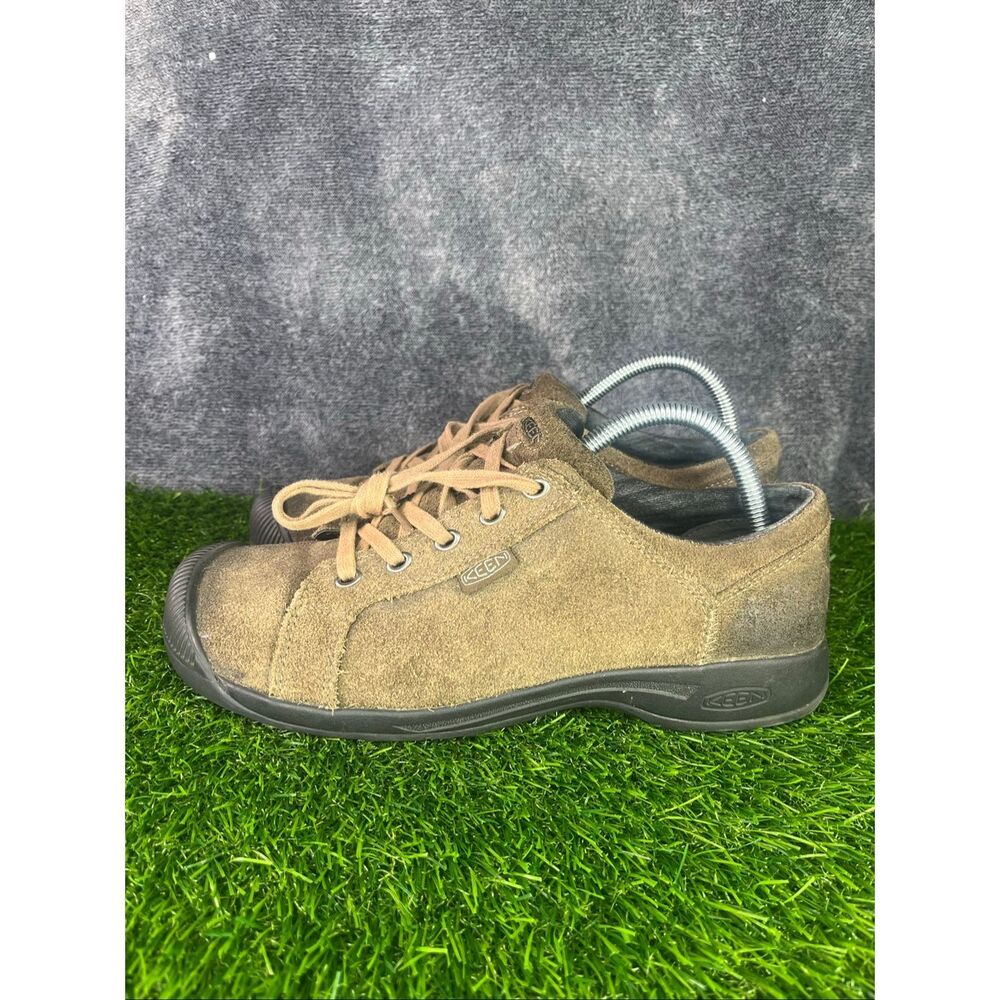 KEEN Women’s Suede Walking Shoes Brown US 9.5 EU 40 Comfort Lace-Up